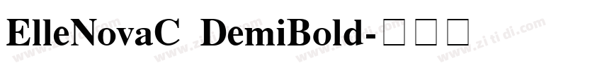 ElleNovaC DemiBold字体转换